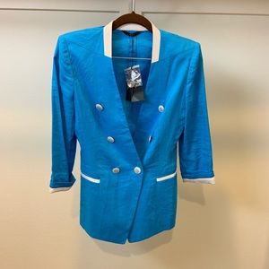Bright blue blazer